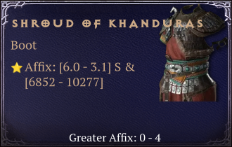 Shroud of Khanduras [ ⭐️ Affix: HIGH ROLL]