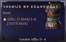 Shroud of Khanduras [ ⭐️ Affix: MAX ROLL]