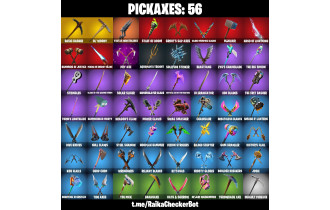 UNIQUE - Prodigy, Blackheart  [50 Skins, 3400 Vbucks, 56 Axes, 43 Emotes, 52 Gliders and MORE!]