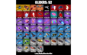 UNIQUE - Prodigy, Blackheart  [50 Skins, 3400 Vbucks, 56 Axes, 43 Emotes, 52 Gliders and MORE!]