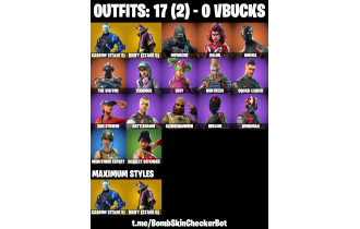 UNIQUE -  Carbide (Stage 5) , Omega  [17 Skins, 10 Axes, 20 Emotes, 15 Gliders and MORE!]