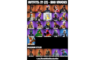 UNIQUE - Tilted Teknique,  Orange Justice  [21 Skins, 800 Vbucks, 26 Axes, 44 Emotes, 34 Gliders and MORE!]