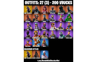 UNIQUE - Merry Minty Pickaxe , Take The L  [27 Skins, 200 Vbucks, 19 Axes, 28 Emotes, 26 Gliders and MORE!]