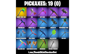 UNIQUE - Merry Minty Pickaxe , Take The L  [27 Skins, 200 Vbucks, 19 Axes, 28 Emotes, 26 Gliders and MORE!]