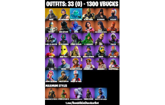 UNIQUE -  Take The L ,  [33 Skins, 1300 Vbucks, 26 Axes, 42 Emotes, 41 Gliders and MORE!]