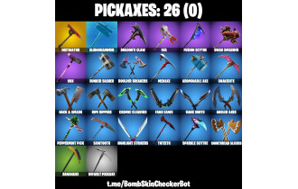 UNIQUE -  Take The L ,  [33 Skins, 1300 Vbucks, 26 Axes, 42 Emotes, 41 Gliders and MORE!]