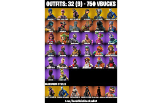 UNIQUE -  The Reaper ,  OG STW  [32 Skins, 750 Vbucks, 26 Axes, 30 Emotes, 26 Gliders and MORE!]