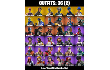 UNIQUE -  Royale Knight , Floss [36 Skins, 31 Axes, 39 Emotes, 43 Gliders and MORE!]