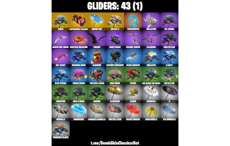 UNIQUE -  Royale Knight , Floss [36 Skins, 31 Axes, 39 Emotes, 43 Gliders and MORE!]