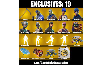 UNIQUE -  Royale Knight , Floss [36 Skins, 31 Axes, 39 Emotes, 43 Gliders and MORE!]