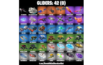 UNIQUE - Glow,  Blue Striker  [41 Skins, 36 Axes, 36 Emotes, 42 Gliders and MORE!]