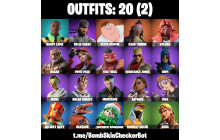 UNIQUE -  Peter Griffin , Kado Thorne [20 Skins, 32 Axes, 25 Emotes, 35 Gliders and MORE!]