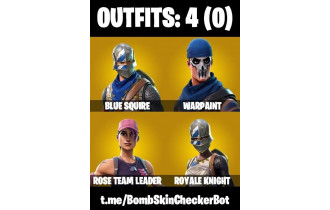 UNIQUE - Blue Squire,  Royale Knight  [4 Skins, 7 Axes, 15 Emotes, 18 Gliders and MORE!]