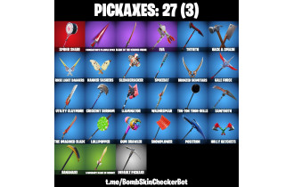 UNIQUE - Spider-Man,  Polar Peely  [26 Skins, 27 Axes, 41 Emotes, 28 Gliders and MORE!]