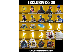 UNIQUE - Black Knight,  AC/DC  [28 Skins, 15 Axes, 28 Emotes, 21 Gliders and MORE!]