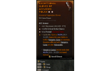 Legendary Gloves[Fireball | *4 Fireball | *12 Crit | 661 Life]