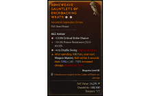 Legendary Gloves[DoubleSwing | *4 DoubleSwing | *12 Crit | 35 PR]