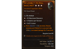 Legendary Helm[*2625 Armor | *20 MR | *6 ESpS]