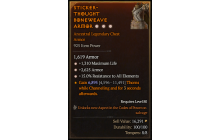 Legendary Chest Armor[*15 ResistAll | *2625 Armor | *1310 Life]