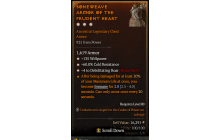 Legendary Chest Armor[Druid | *4 DebilitatingRoar | *135 WP | *60 CR]