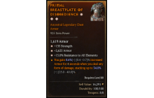 Legendary Chest Armor[*15 ResistAll | *2625 Armor | *135 STR]