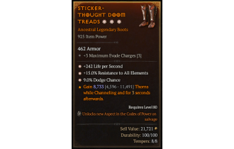 Legendary Boots[*15 ResistAll | *9 Dodge]