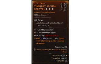 Legendary Boots[Barbarian | *4 Leap | *27 MS | *1310 Life]