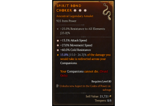 Legendary Amulet[*27 MS | *13.5 ATKSPD | *60 CR]