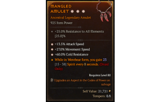 Legendary Amulet[*27 MS | *13.5 ATKSPD | *60 CR]