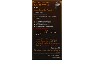 Legendary Amulet[Necromancer | *3 HellbentCommander | *27 MS | *60 CR]