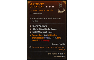 Legendary Amulet[*27 MS | *12 Crit | *10.9% WP]