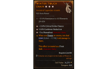 Legendary Amulet[Sorcerer | *3 Permafrost | *12 CDR | *12 Crit]