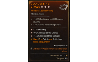 Legendary Ring[*9 Crit | *75 DMG_Crit | *135 DEX]