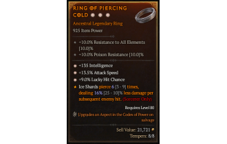 Legendary Ring[*13.5 ATKSPD | *9 LHC | *135 INT]