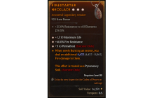 Legendary Amulet[Sorcerer | *3 Permafrost | *1310 Life | *60 FR]