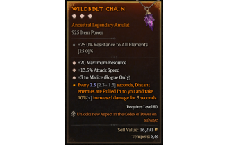 Legendary Amulet[Rogue | *3 Malice | *13.5 ATKSPD | *20 MR]