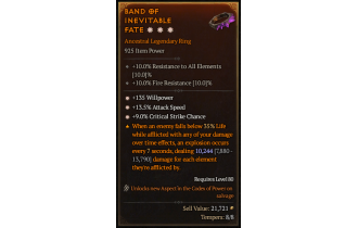 Legendary Ring[*9 Crit | *13.5 ATKSPD | *135 WP]