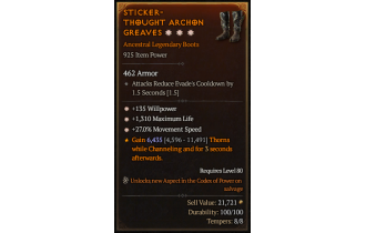 Legendary Boots[*27 MS | *135 WP | *1310 Life]