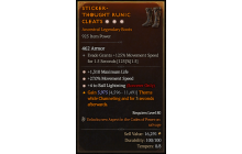 Legendary Boots[Sorcerer | *4 BallLightning | *27 MS | *1310 Life]