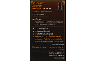 Legendary Boots[*27 MS | *6 MpS | *135 INT]