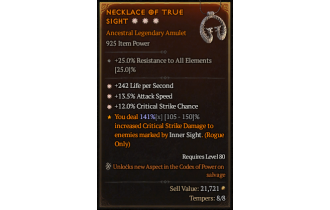 Legendary Amulet[*12 Crit | *13.5 ATKSPD]