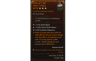 Legendary Amulet[*12 CDR | *12 Crit | *13.5 ATKSPD]