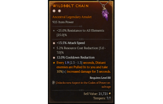 Legendary Amulet[*12 CDR | *13.5 ATKSPD | 5.2 RCR]