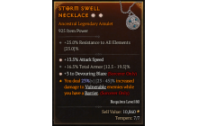 Legendary Amulet[Sorcerer | *3 DevouringBlaze | *13.5 ATKSPD | 16.5 TA]