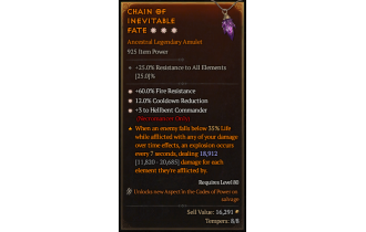 Legendary Amulet[Necromancer | *3 HellbentCommander | *12 CDR | *60 FR]