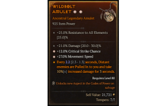 Legendary Amulet[*27 MS | *12 Crit | 21 DMG]