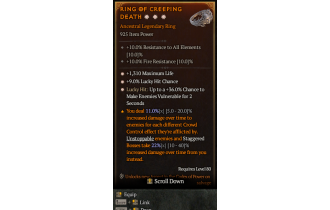 Legendary Ring[*9 LHC | *36 LH:Vulnerable | *1310 Life]