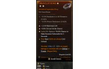 Legendary Ring[*9 Crit | *36 LH:Vulnerable | *1310 Life]