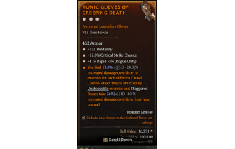 Legendary Gloves[RapidFire | *4 RapidFire | *12 Crit | *135 DEX]