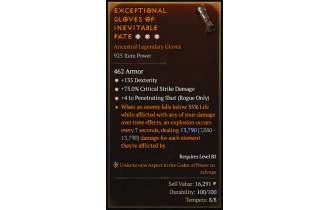 Legendary Gloves[PenetratingShot | *4 PenetratingShot | *75 DMG_Crit | *135 DEX]